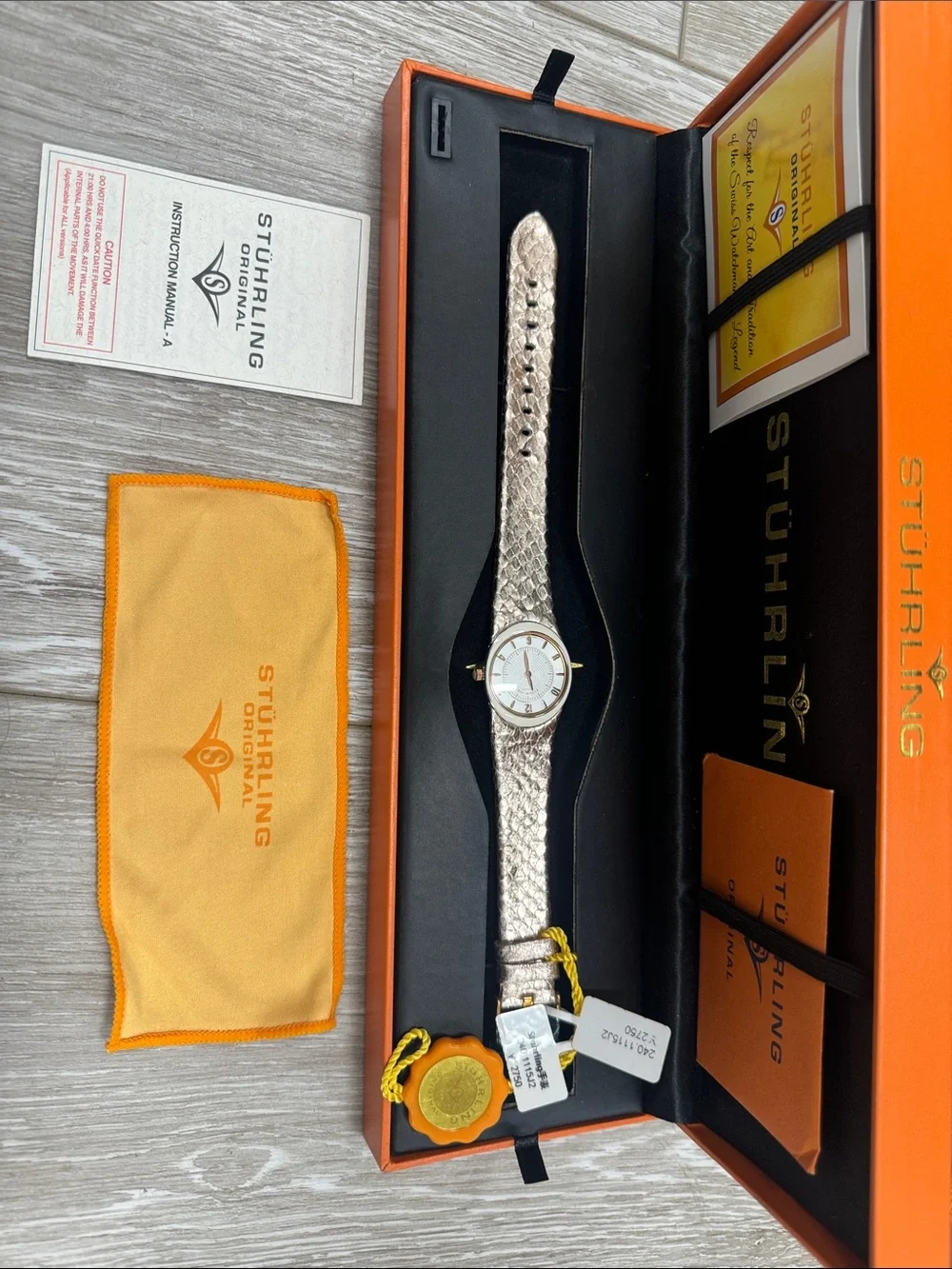 Stührling Original Rose Gold Lady Modiva 240 28mm Fashion